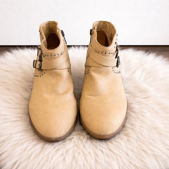 Frye Ellen Studs Ankle Boots Light Tan Leather Women’s 6.5 36 Boho Cowgirl Rodeo - Picture 4 of 8